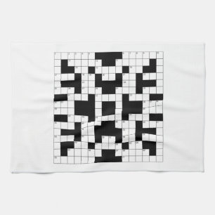 Crossword Puzzle Tea Towel