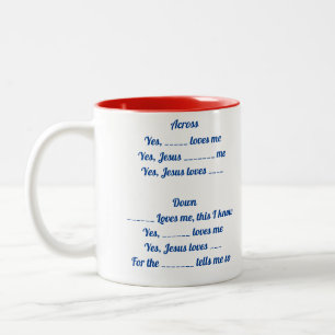Crossword Two-Tone Coffee Mug