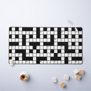 Crossword Word Puzzle Themed Desk Mat