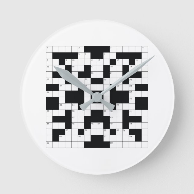 Crosswords are Awesome! Round Clock (Front)