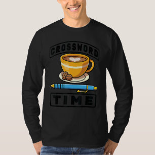 Crosswords Puzzle Crossword Time Coffee Crucive T-Shirt
