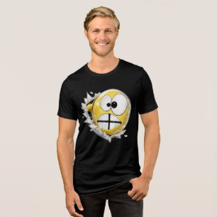 Crossy Emoji Unisex Triblend T-Shirt   Soft Funny  Tri-Blend Shirt