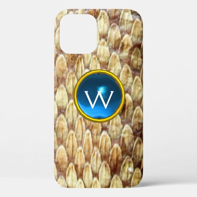 CROTALUS BLUE GEM MONOGRAM  Case-Mate iPhone CASE (Back)