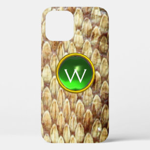 CROTALUS EMEREALD GREEN GEM MONOGRAM iPhone 12 CASE