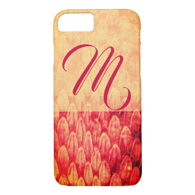 CROTALUS MONOGRAM Antique Red Yellow Case-Mate iPhone Case (Back)