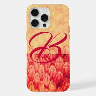 CROTALUS MONOGRAM Antique Red Yellow iPhone 15 Pro Max Case