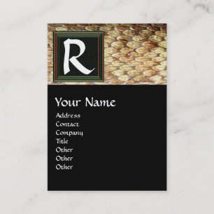 CROTALUS MONOGRAM ,bright bold brown black white Business Card