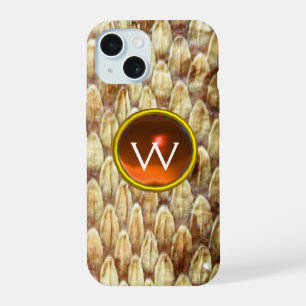 CROTALUS ORANGE GEM MONOGRAM iPhone 15 CASE