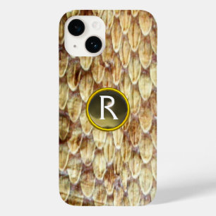 CROTALUS Printed Snake Skin Grey Gem Monogram Case-Mate iPhone 14 Case