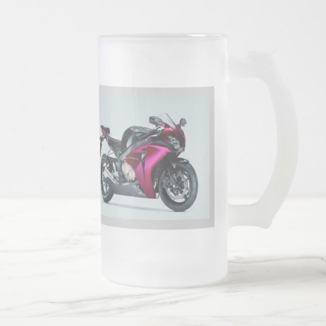 Crotch-Rocket Frosted Glass Mug (Right)