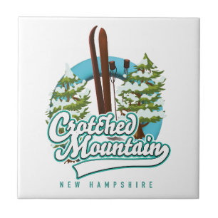 Crotched mountain new hampshire ski logo tile