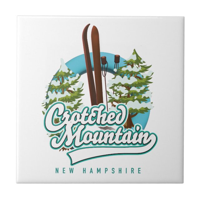 Crotched mountain new hampshire ski logo tile (Front)