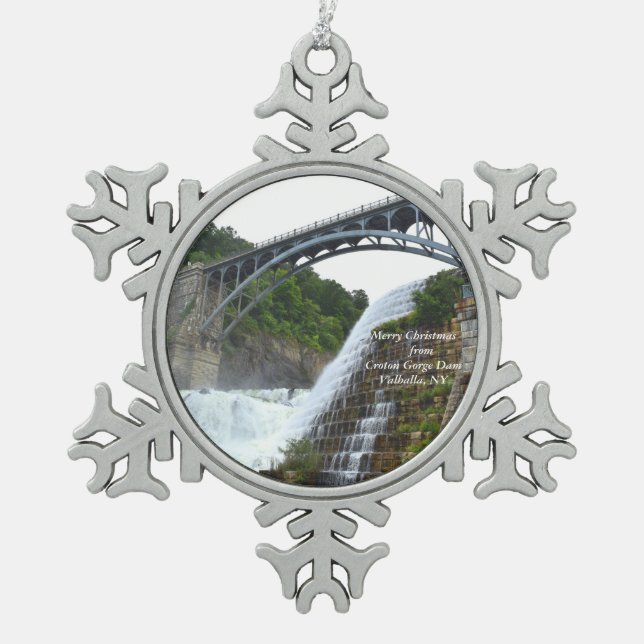 Croton Gorge Dam Christmas ornament (Front)