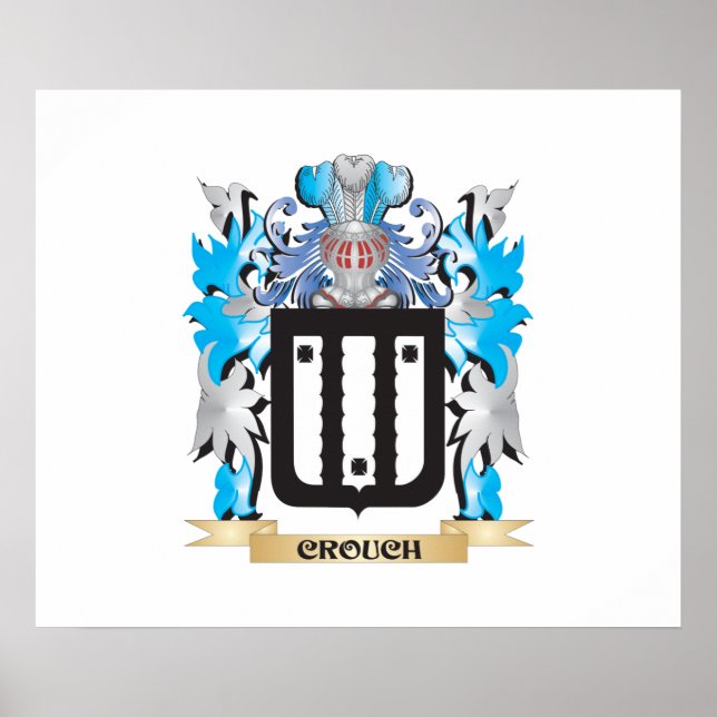 Crouch Coat of Arms - Family Crest Poster (Front)