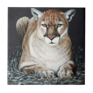 Crouching Cougar Tile
