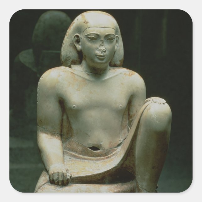 Crouching Figure of Bes Square Sticker (Front)