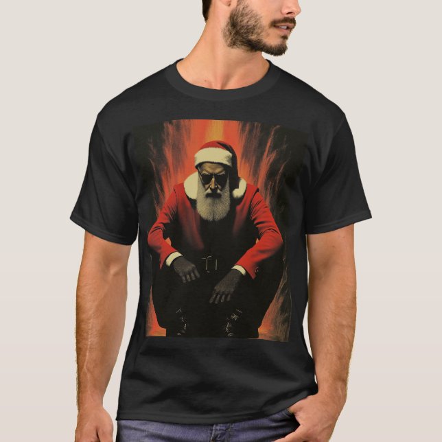 Crouching Santa Claus from Hell T-Shirt (Front)
