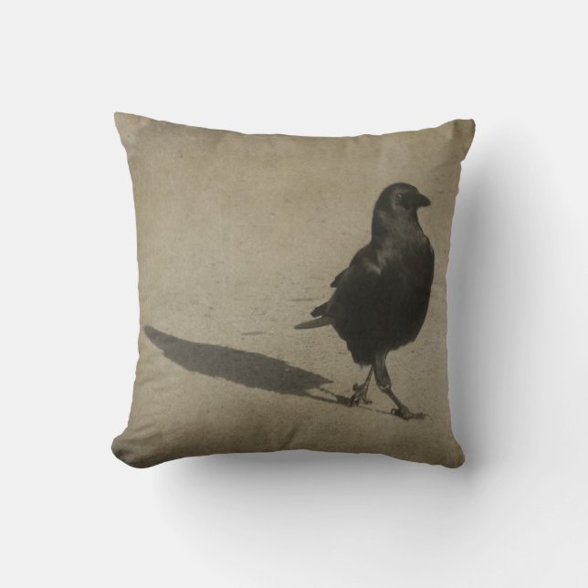 Crow And His Shadow Cushion (Front)