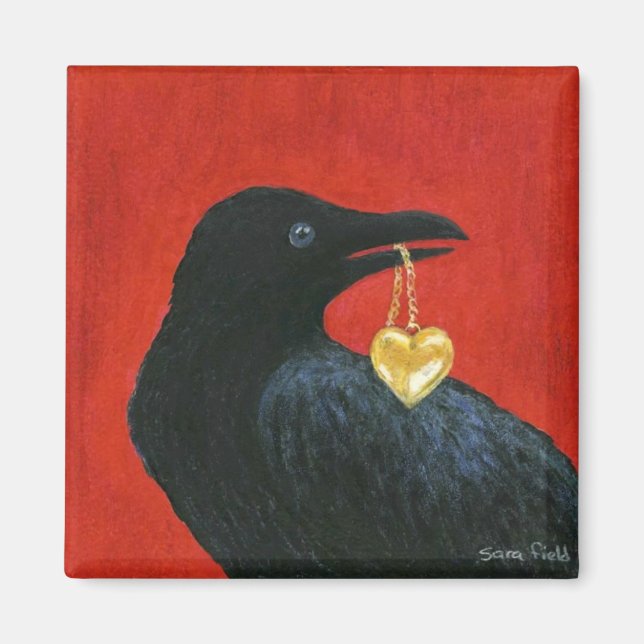 Crow and Locket Magnet (Front)