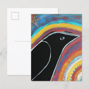 Crow and Rainbow Postcard