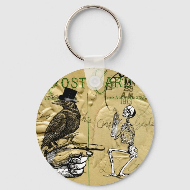 Crow and skeleton key ring (Front)