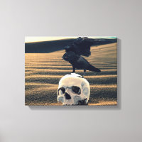 Crow and Skull Raven Desert Gothic Death