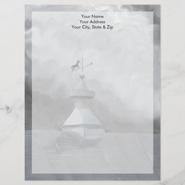 Crow and Weather Vane Personalised Letterhead (Front)