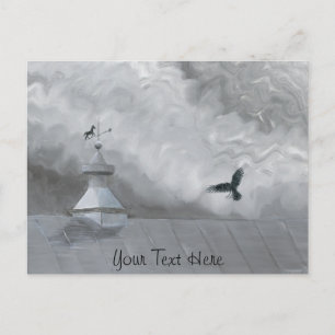 Crow and Weather Vane Postcard