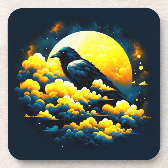 Crow Artwork Coaster (Front)