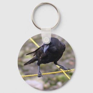 Crow at Crossroads Key Ring