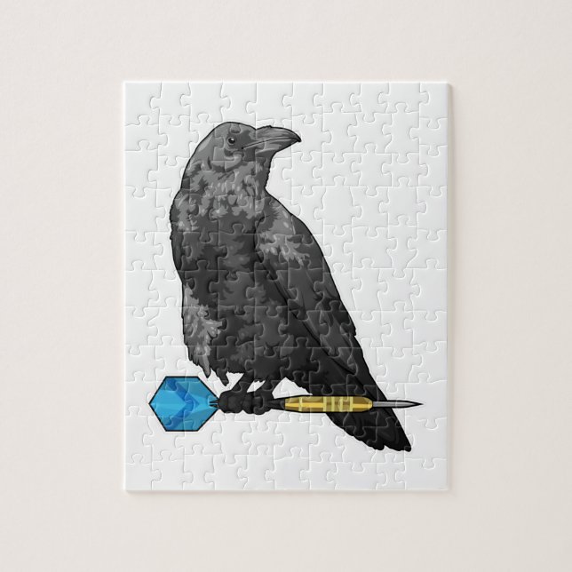 Crow at Darts with Dart Jigsaw Puzzle (Vertical)