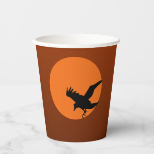 Crow at Sunset Paper Cup