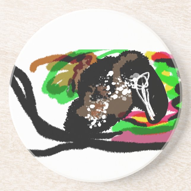 Crow  autumn set coaster (Front)