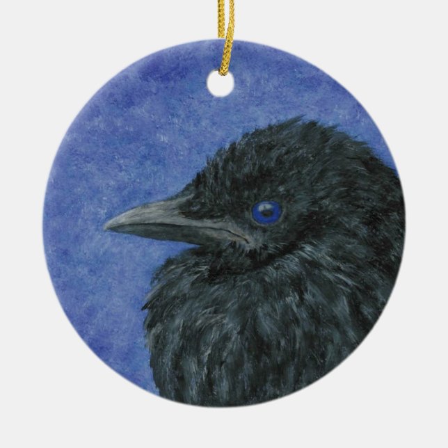 Crow Baby Ornament (Front)
