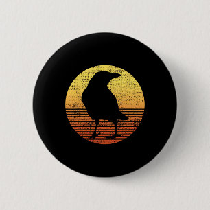 Crow Bird Lover Raven Vintage  6 Cm Round Badge
