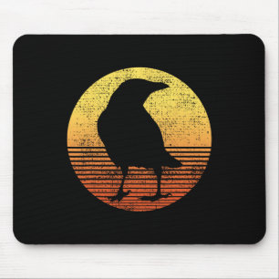 Crow Bird Lover Raven Vintage Mouse Pad