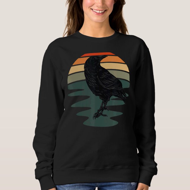 Crow Bird Silhouette Bird Sweatshirt (Front)