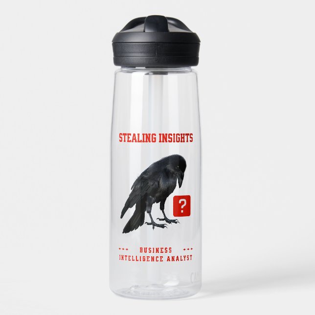 Crow Business Intelligence Analyst Water Bottle (Front)
