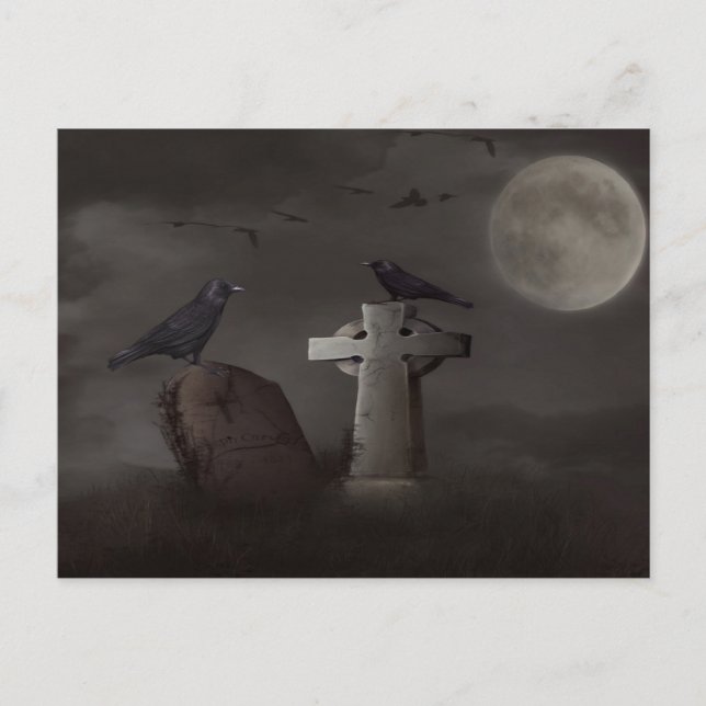 crow cemetary postcard (Front)