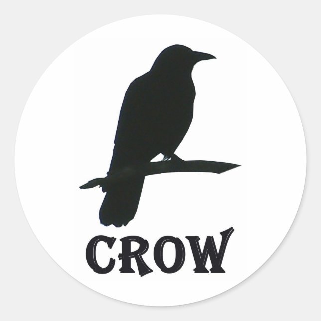 Crow Classic Round Sticker (Front)