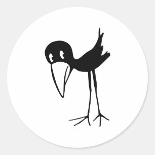 Crow Classic Round Sticker