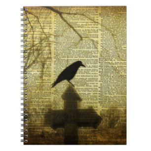 Crow Collage Spiral Notebook