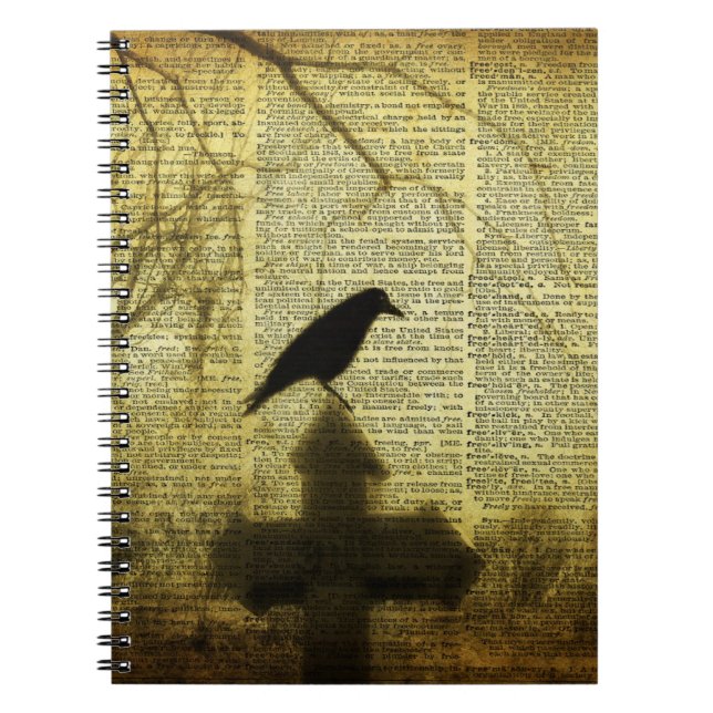 Crow Collage Spiral Notebook (Front)