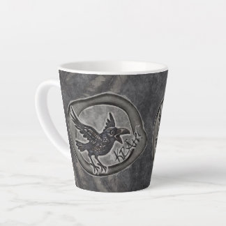 Crow Crow Rabe calls KRÄH! Latte Mug