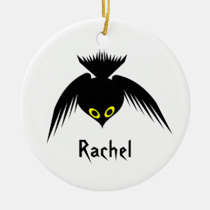 Crow Custom Gothic Medallion Ceramic Tree Decoration