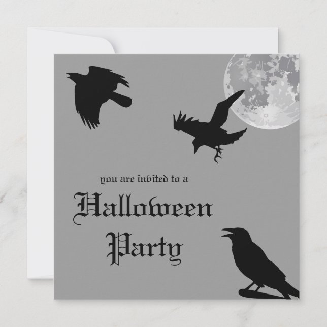 Crow Dance Halloween Party Invitation (Front)