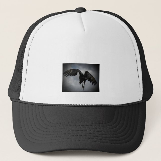 Crow descends. Watch out! Trucker Hat (Front)