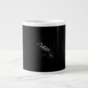 Crow, F-Caw-F Bird Retro Classic Large Coffee Mug