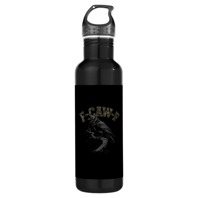 Crow F-Caw-F Funny Bird 710 Ml Water Bottle (Front)