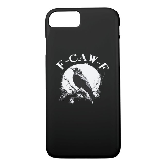 Crow F-Caw-F Funny Bird Aesthetic Casual Case-Mate iPhone Case (Back)